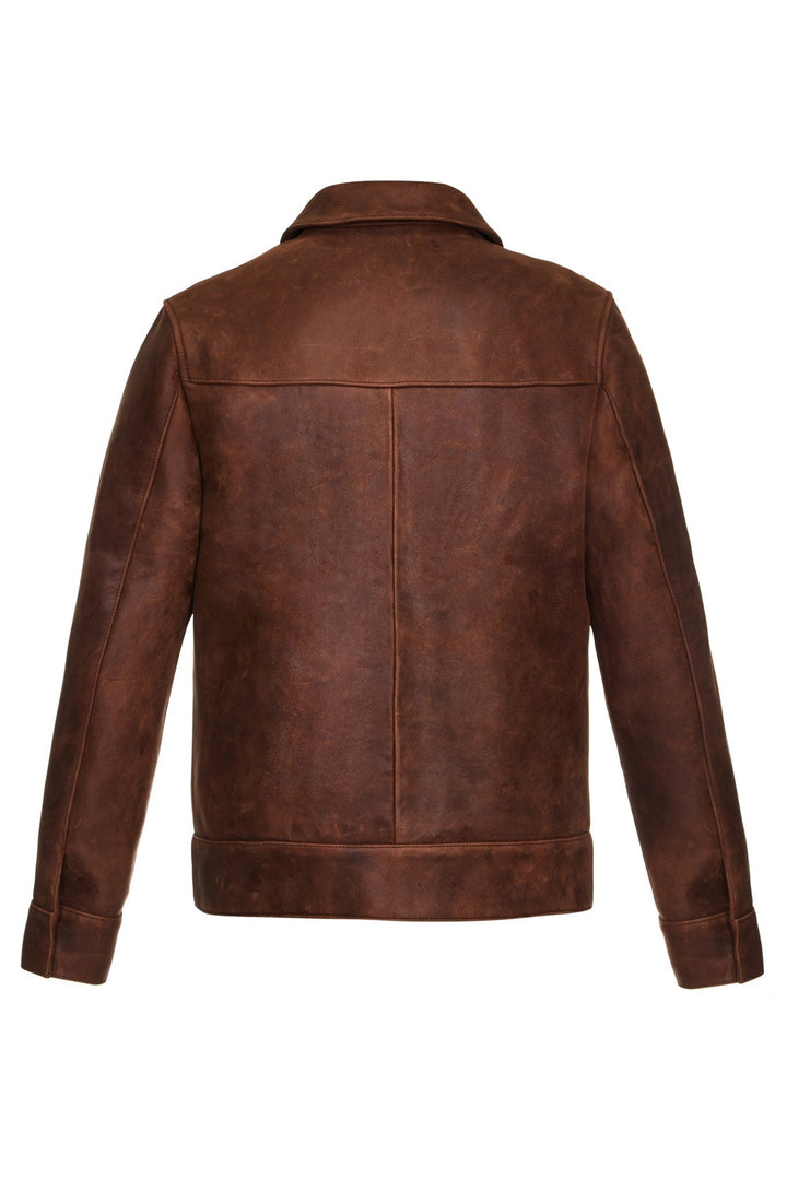 Stylish camel leather jacket for men in usa