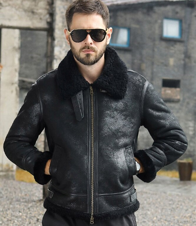 Cow leather jacket for men