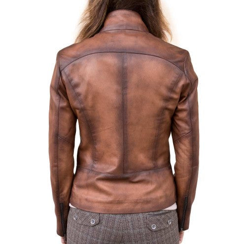 Real cow leather jacket for women in USA