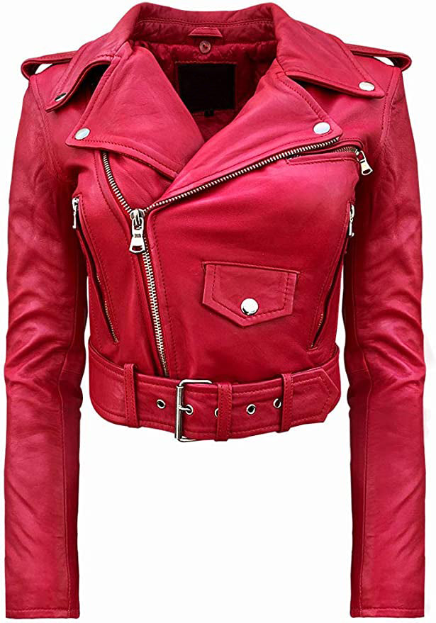 Real sheep leather jacket for women