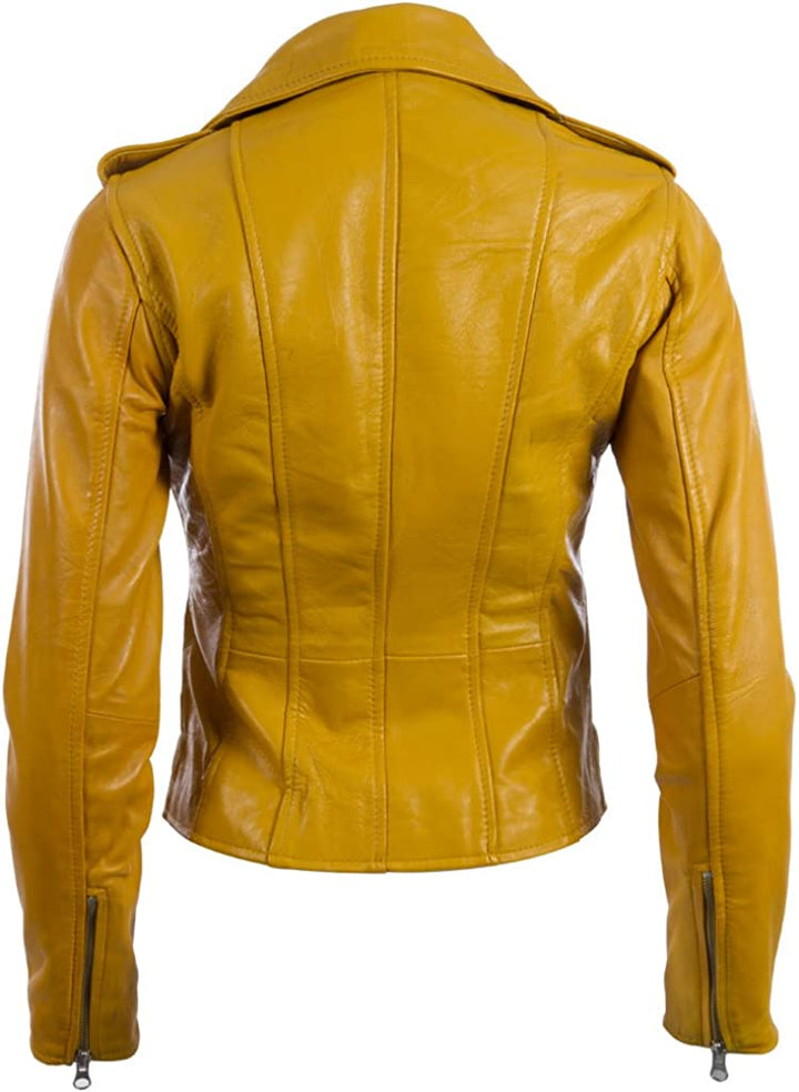 Cow leather jacket for women in USA