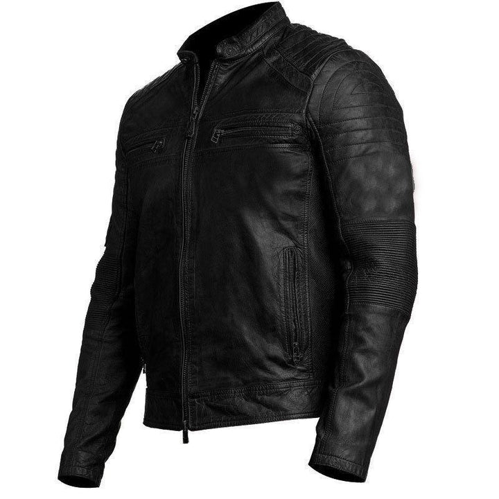 Black vintage bomber classic jacket