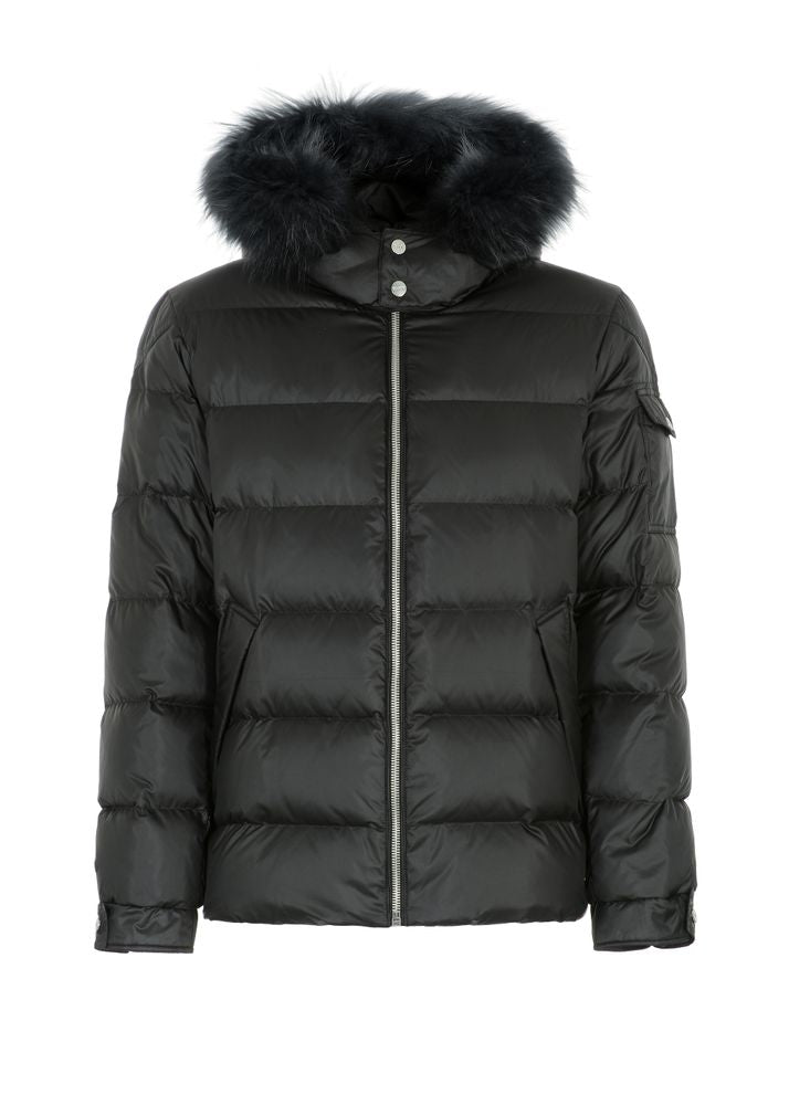 Stylish Fur hoodie black jacket for men in usa
