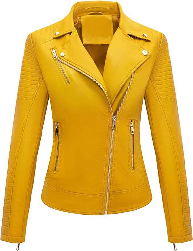 Real cow leather jacket for women