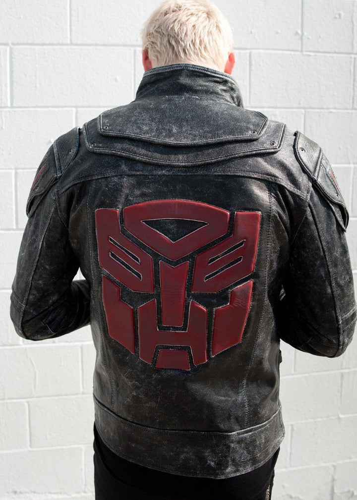 Black Shield Autobot Transformers Premium Leather Jacket for men in UK