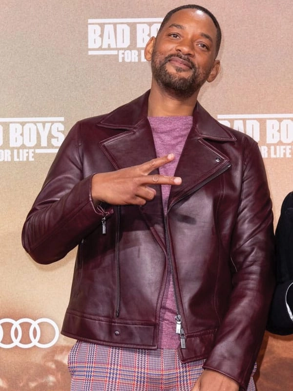 Sleek Leather Jacket Worn by Will Smith in Bad Boys For Life in American market