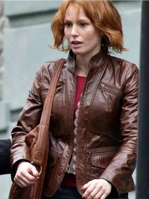 Leather Jacket for women in brown color