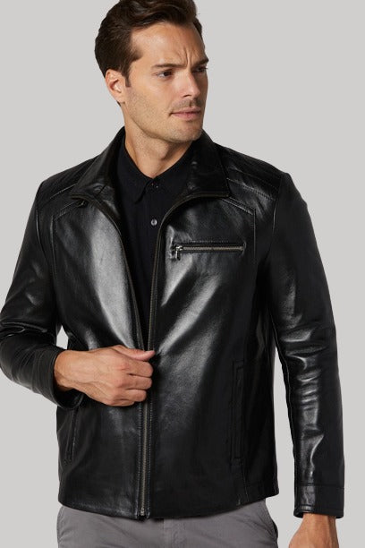 Sleek and Stylish Bernie Leather Jacket for Men in United state market