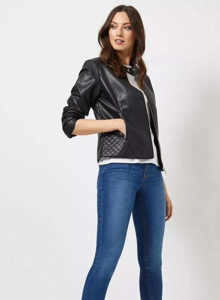 Original sheepskin leather jacket in USA for women