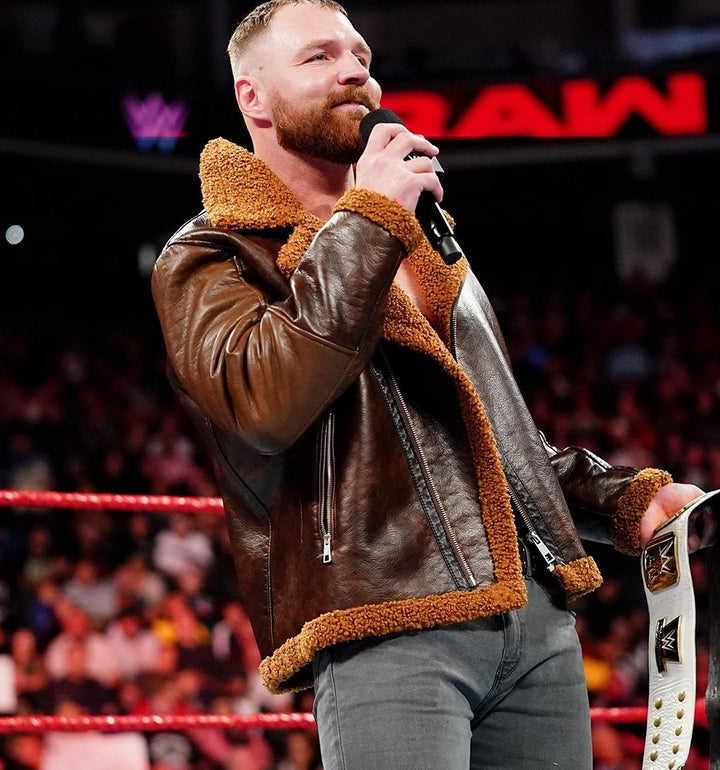 Dean Ambrose's faux shearling leather jacket in USA market