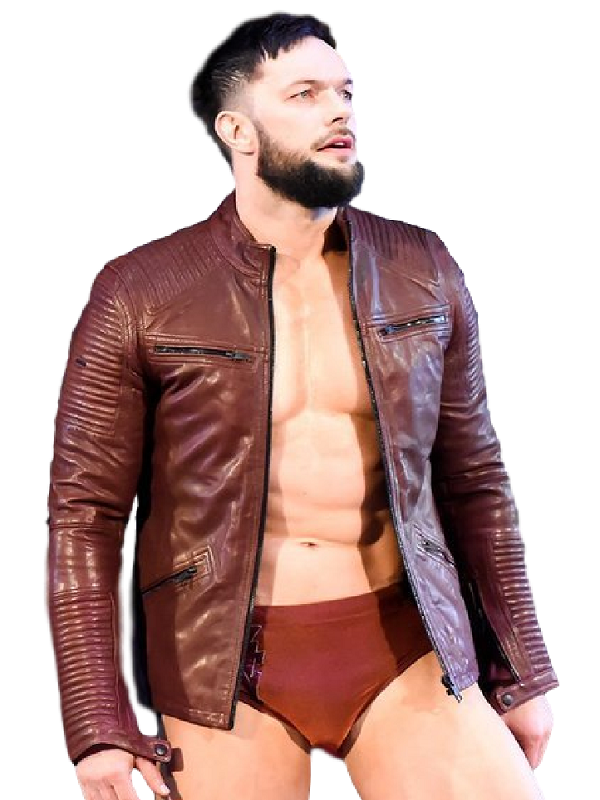 Dark brown leather jacket for men in USA