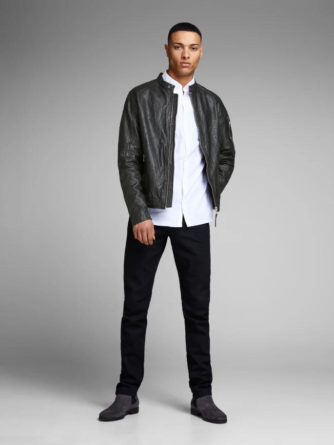 Bomber leather jacket for men in USA
