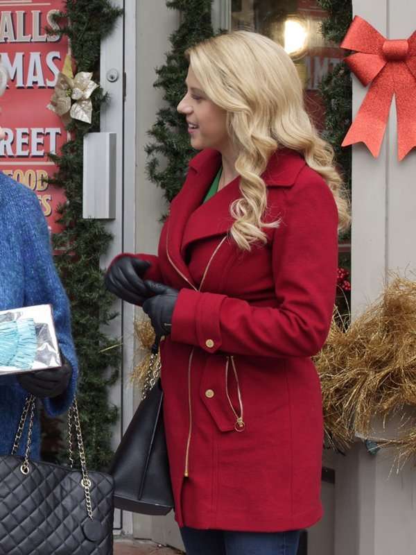 Jodie Sweetin Christmas Candace Livingstone Red Wool Coat