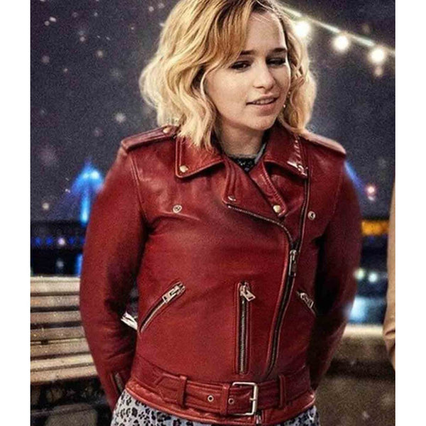 LAST CHRISTMAS KATE (EMILIA CLARKE) RED LEATHER JACKET