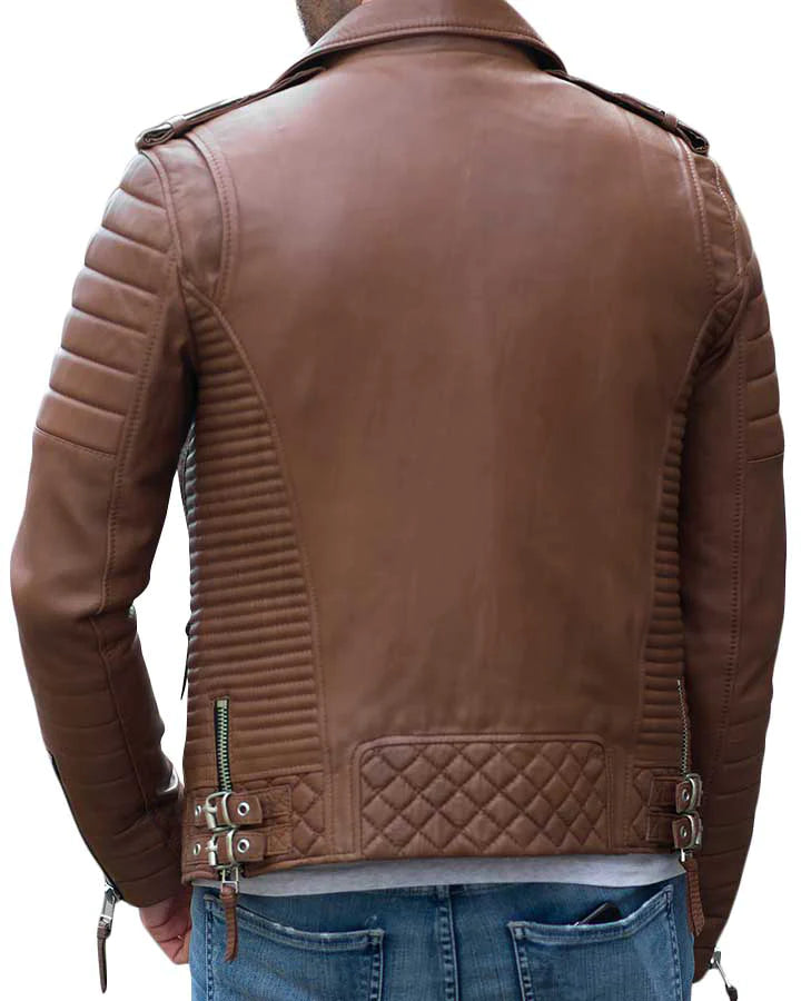 Real cow leather jacket for men in USA
