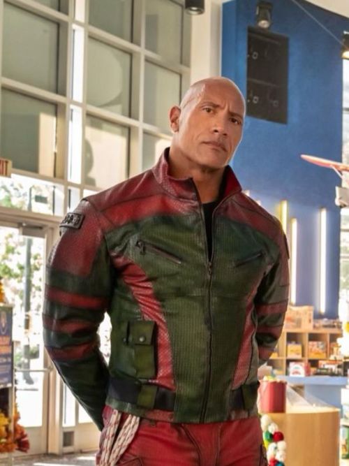 Stylish Red Jacket as Seen on Dwayne Johnson in France style