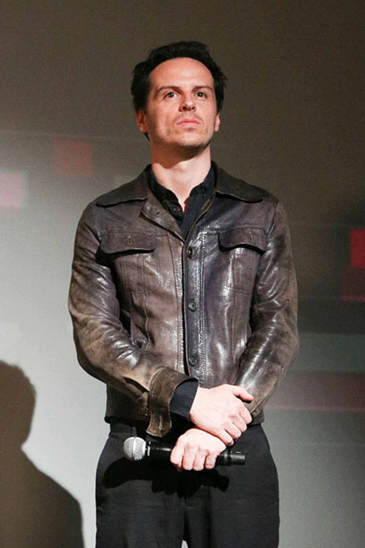 Elevate Your Style with Andrew Scott's Signature Leather Jacket in USA market