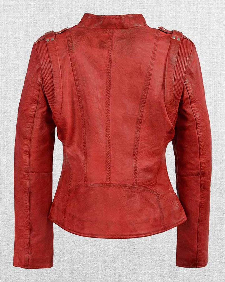 "Stay stylish and protected with a double zipper asymmetrical moto jacket for women in USA"