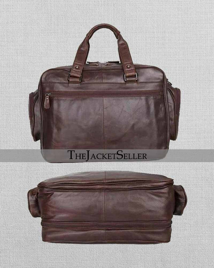 LEATHER BUSINESS TRAVEL BRIEFCASE