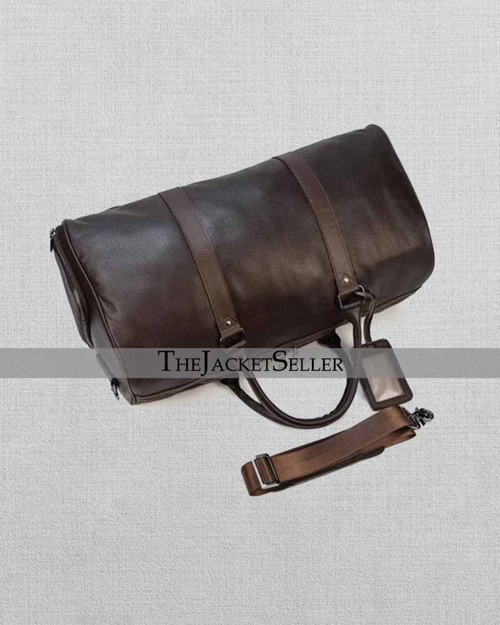 Handcrafted Leather Luggage Bag with a Classic Design in American market