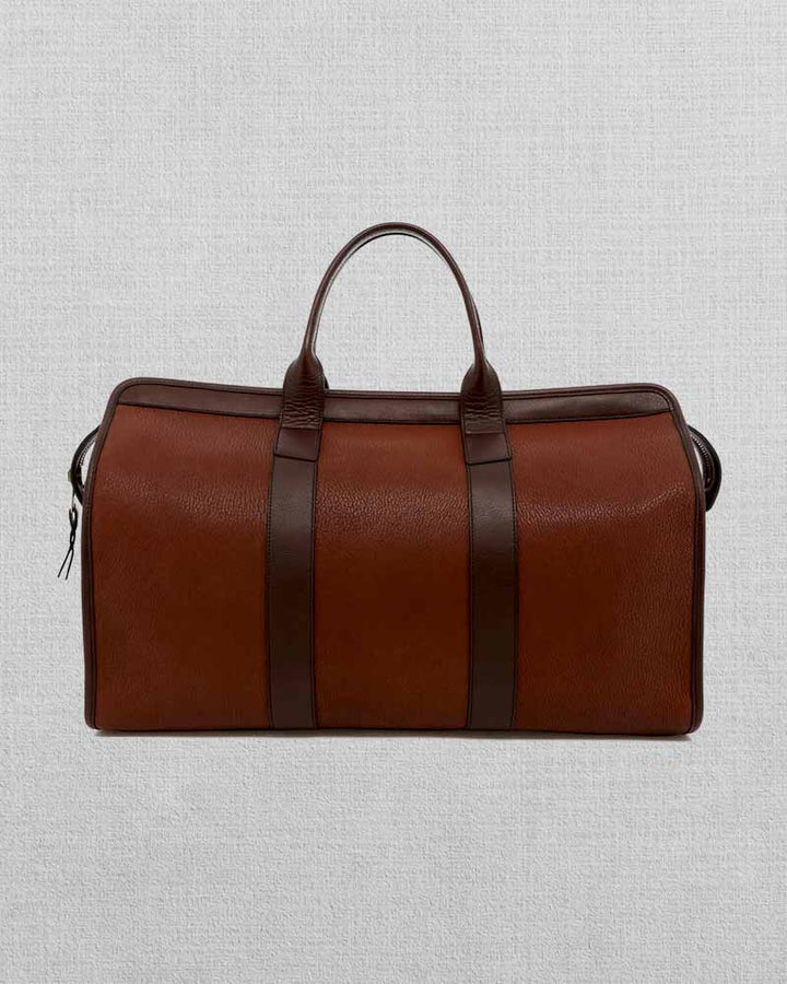 Premium quality leather duffle with reinforced handles in US