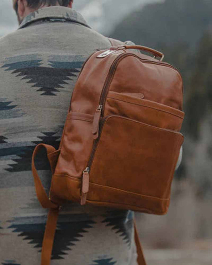 Vintage-inspired Leather Backpack for Men and Women in USA style