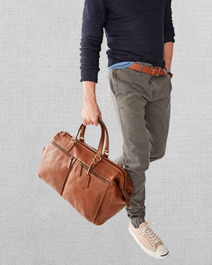 Comfortable and Convenient Leather Duffle Bag for Overnight Travel in UK