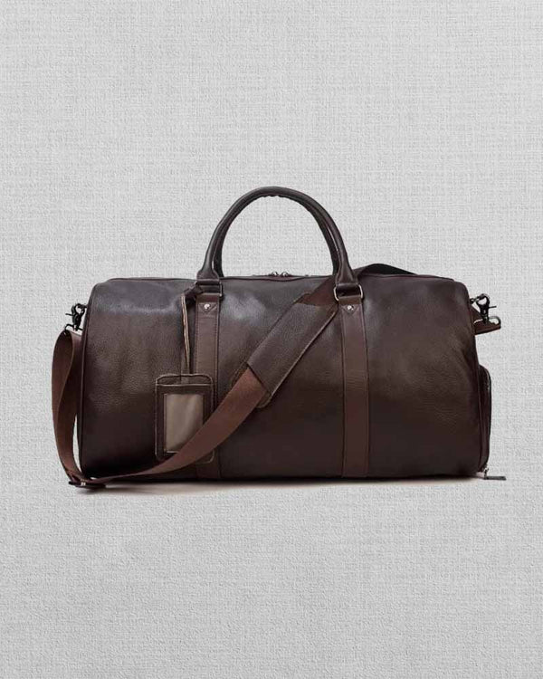 Brown Leather Weekender Luggage Bag for Men and Women in UK