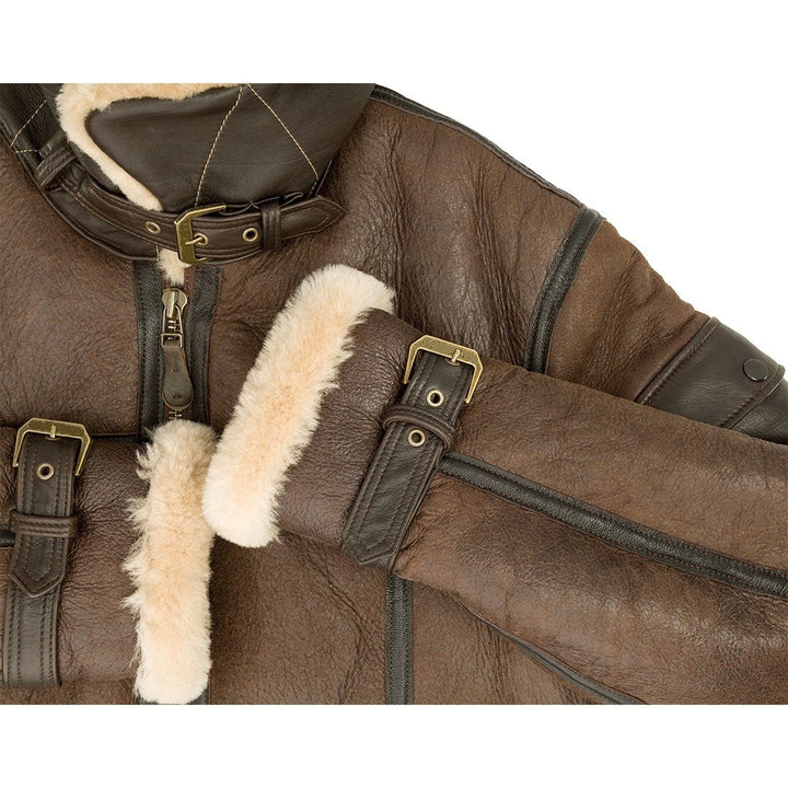 Super fortress bomber Coat | Shearling Fur Coat Men in USA