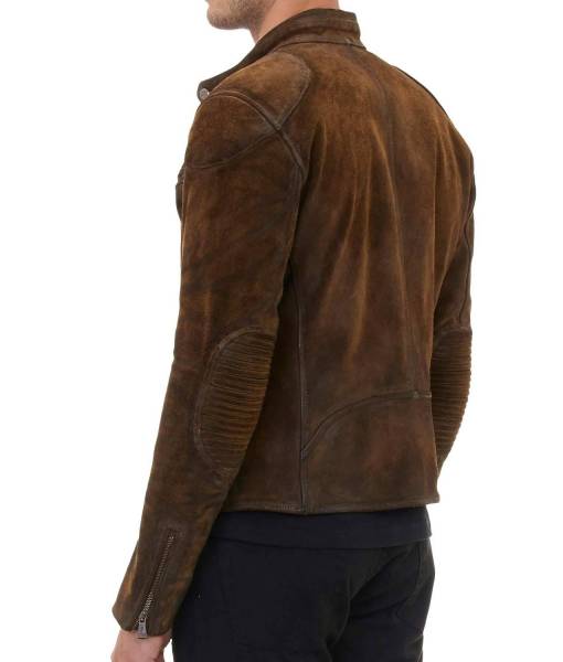 Colton Haynes Leather Jacket in Cafe Racer Style in American market