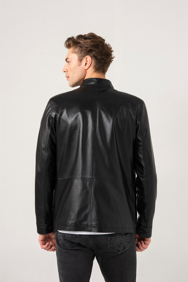 Sheep skin leather jacket for men