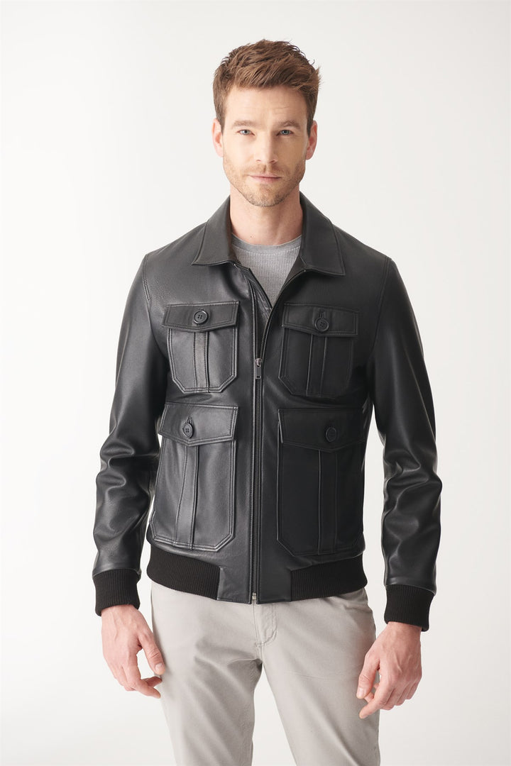 stylish leather jacket