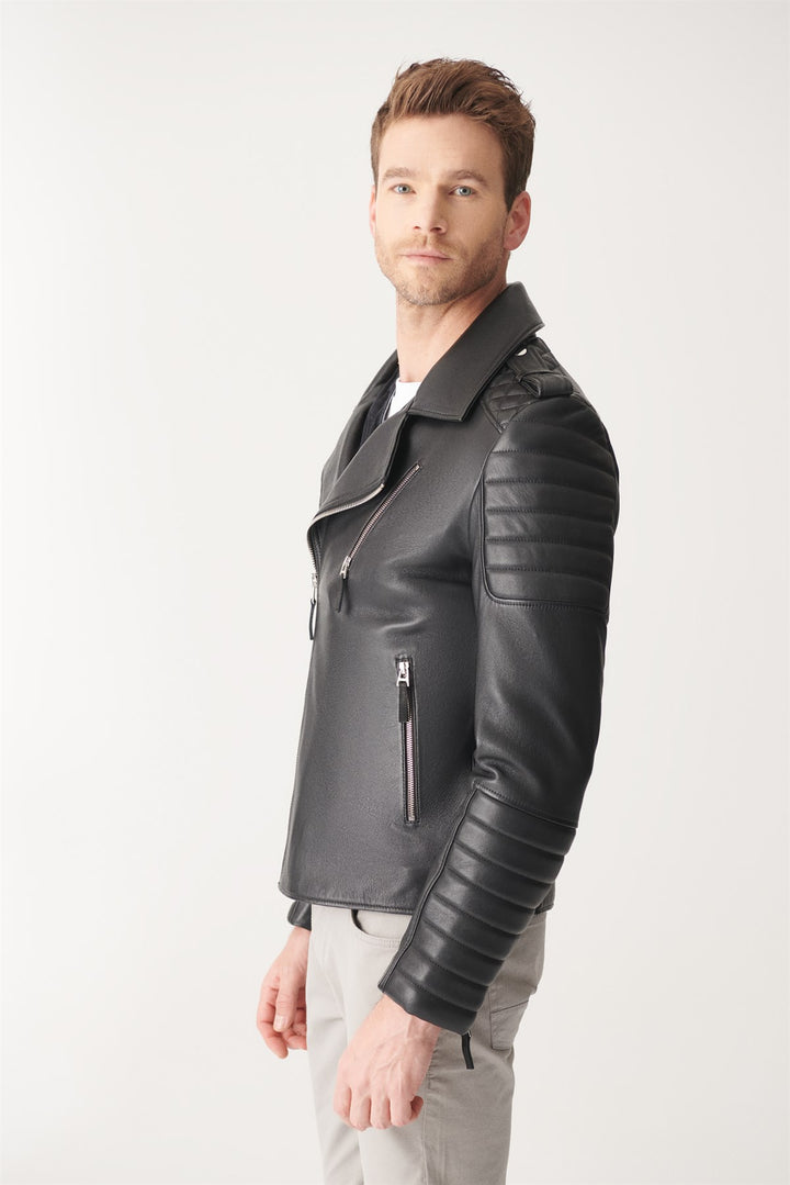 new style biker leather jacket for men