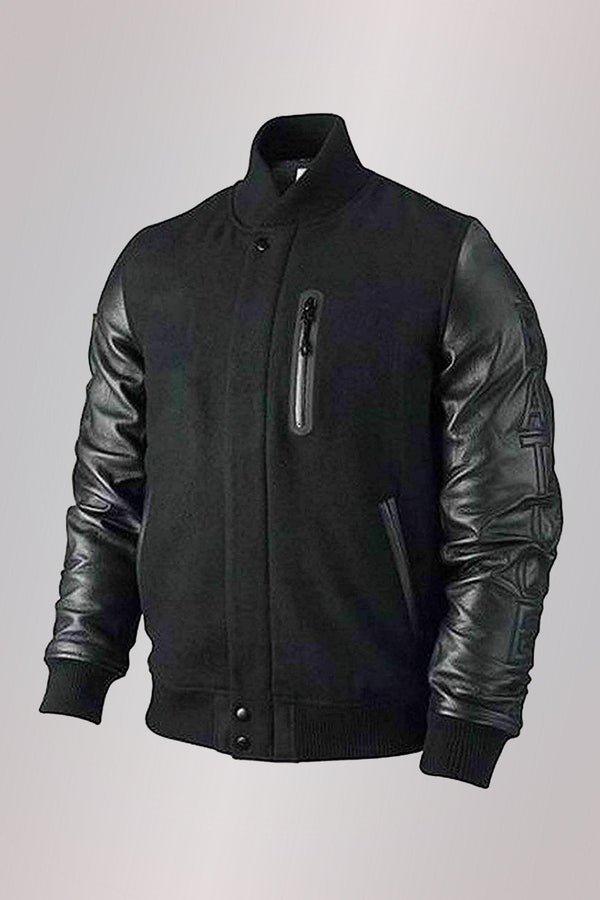 Michael B. Jordan Creed Bomber Stylish Jacket With Cowhide Leather Sleeves by TJS