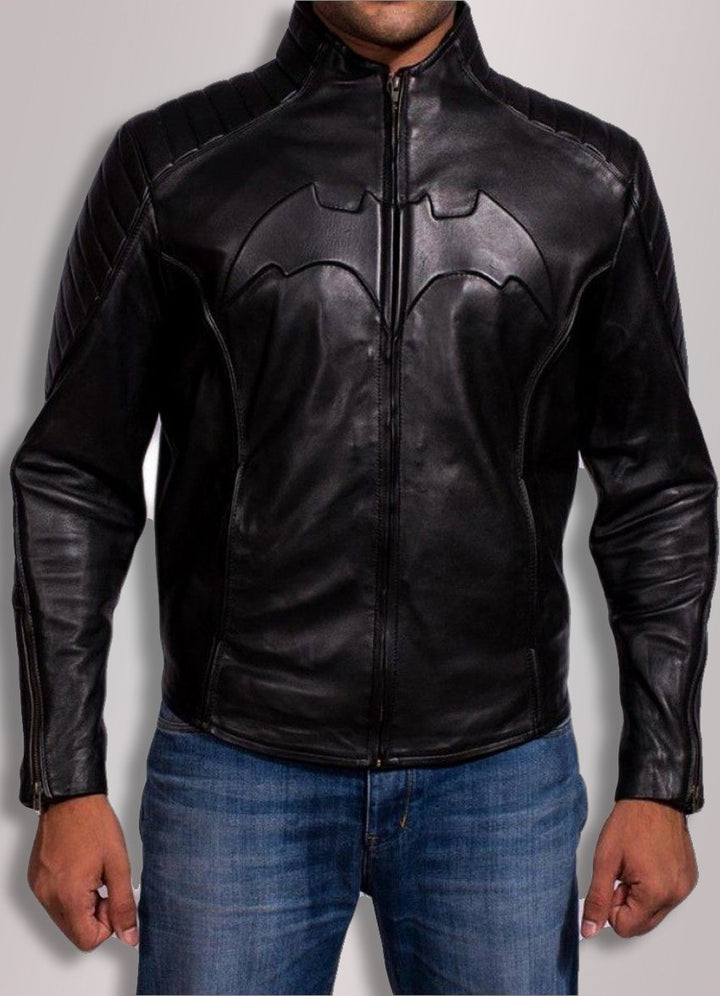Bruce Wayne Batman Begins Stylish Leather Jacket in uk