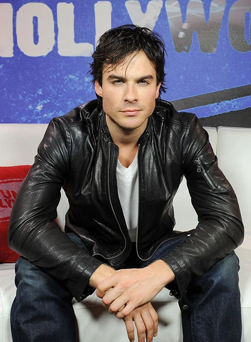 Stylish Ian Somerhalder leather jacket for men in United state market