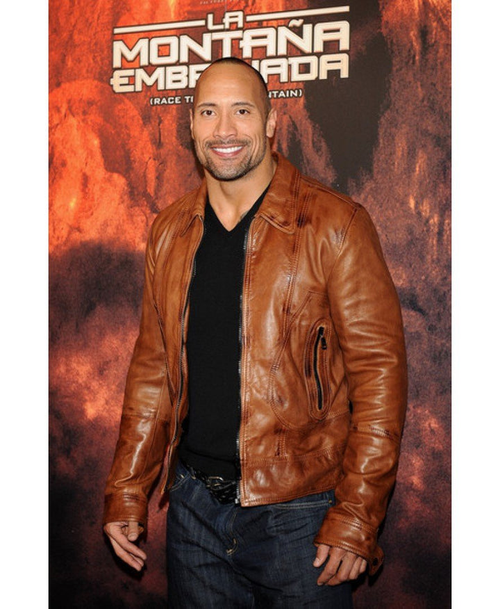 Dwayne Johnson's Race To Witch Mountain premiere leather jacket in USA market