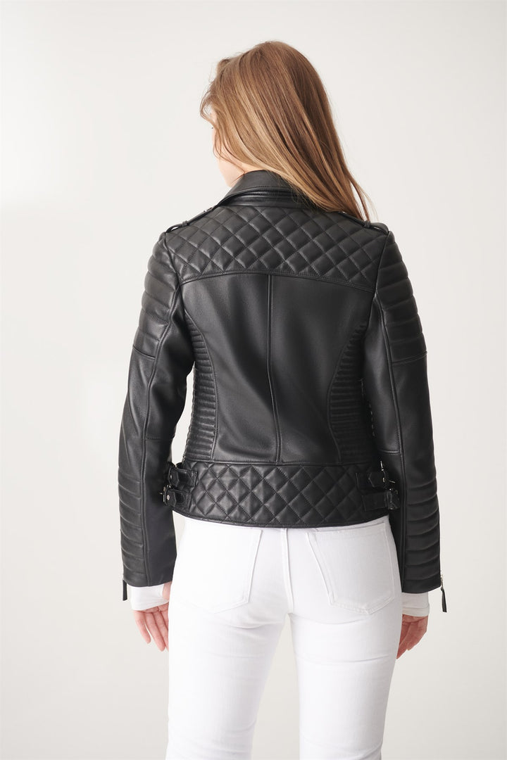 hot biker leather jacket for women