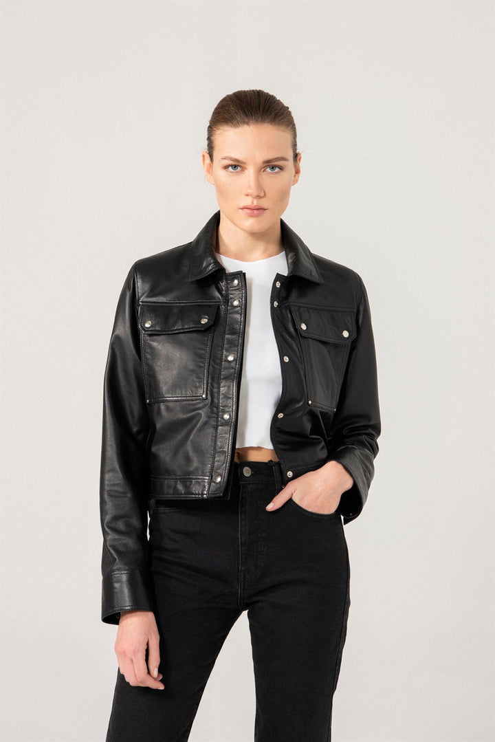 2022 Black leather Jacket