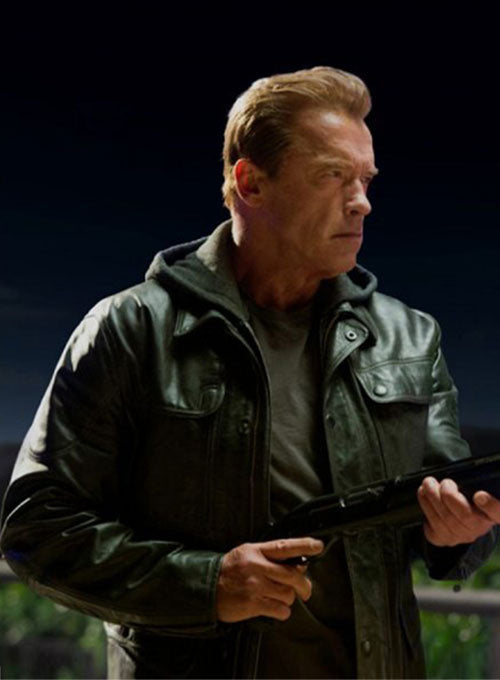 Terminator Genisys Black Style Leather Jacket by TJS