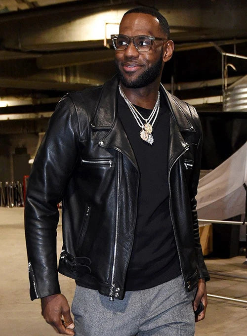 Elegant LeBron James leather jacket for fashion
