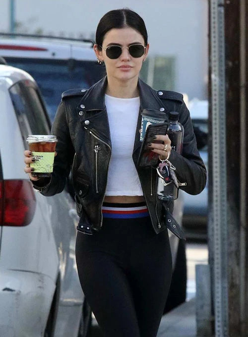 LEATHER JACKET LUCY HALE