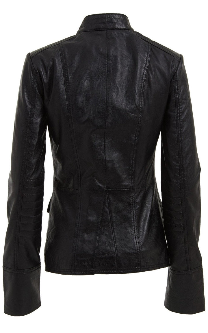 Real Cow Leather Black jacket for women