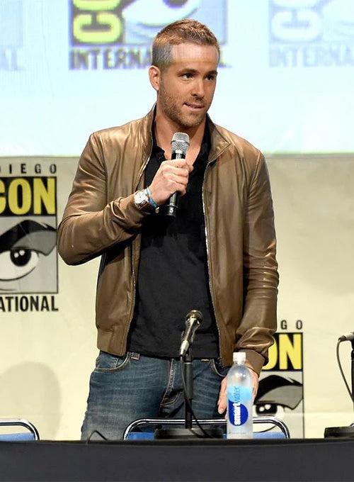 RYAN REYNOLDS LEATHER JACKET | MEN CELEBRITY JACKET