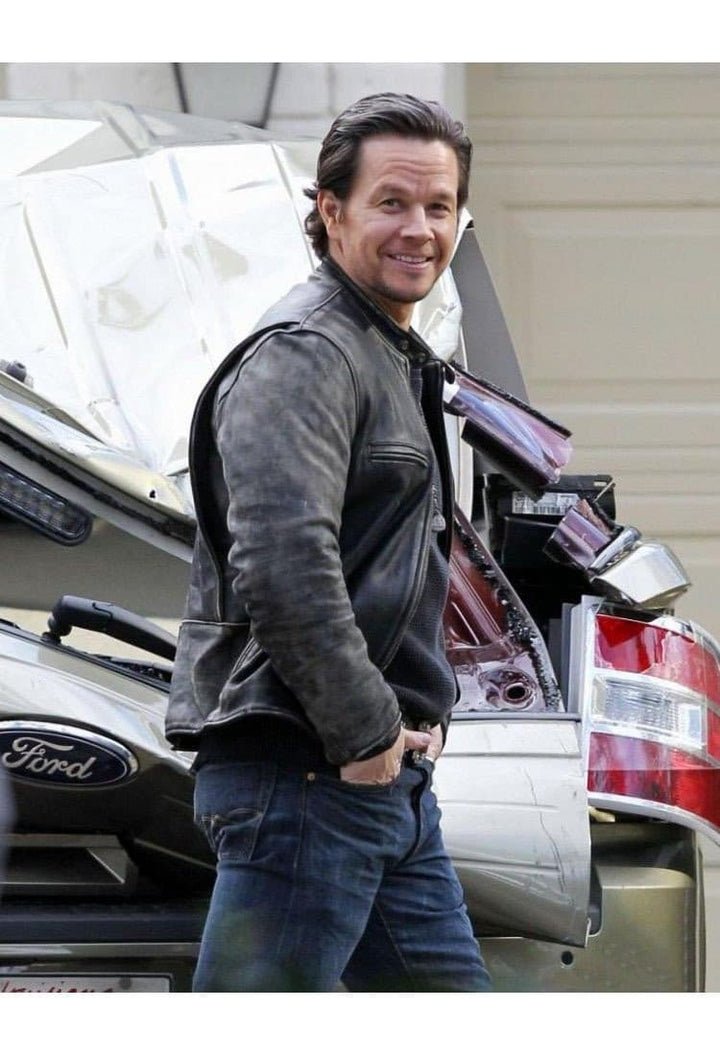 Mark Wahlberg Daddys black leather in usa