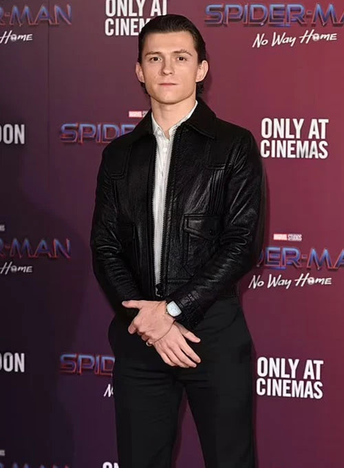 Tom Holland's leather jacket is a versatile wardrobe essential for any occasion in USA market