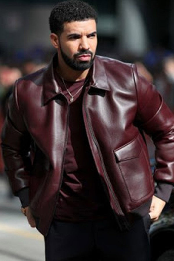 Aubrey Drake Graham Men's Decant Leather Jacket #1 in USA market