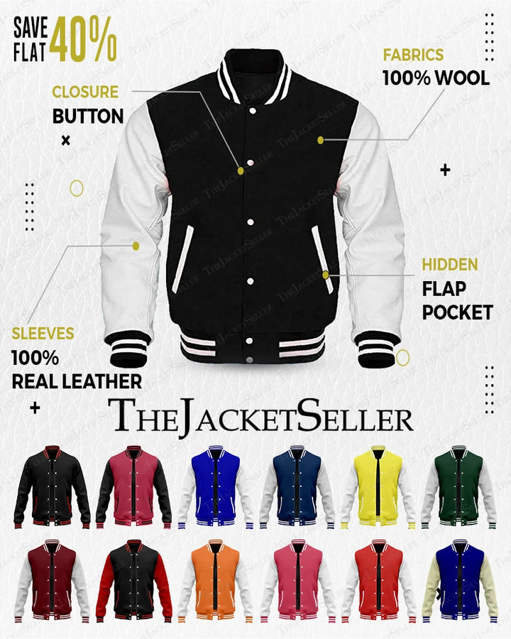 Create your dream letterman bomber with custom options in USA amrket