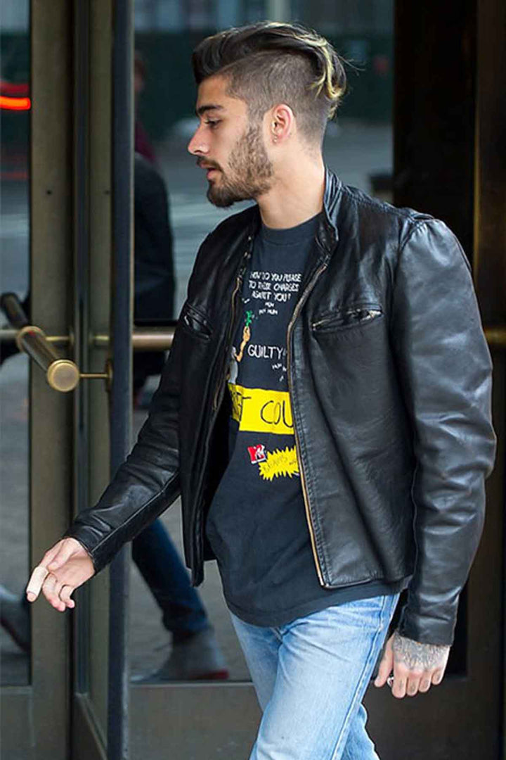 High-Quality Leather Jacket Inspired by Zayn Malik in France style