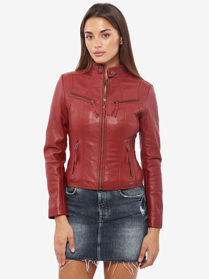 Fit bomber Leather jacket for women in USA